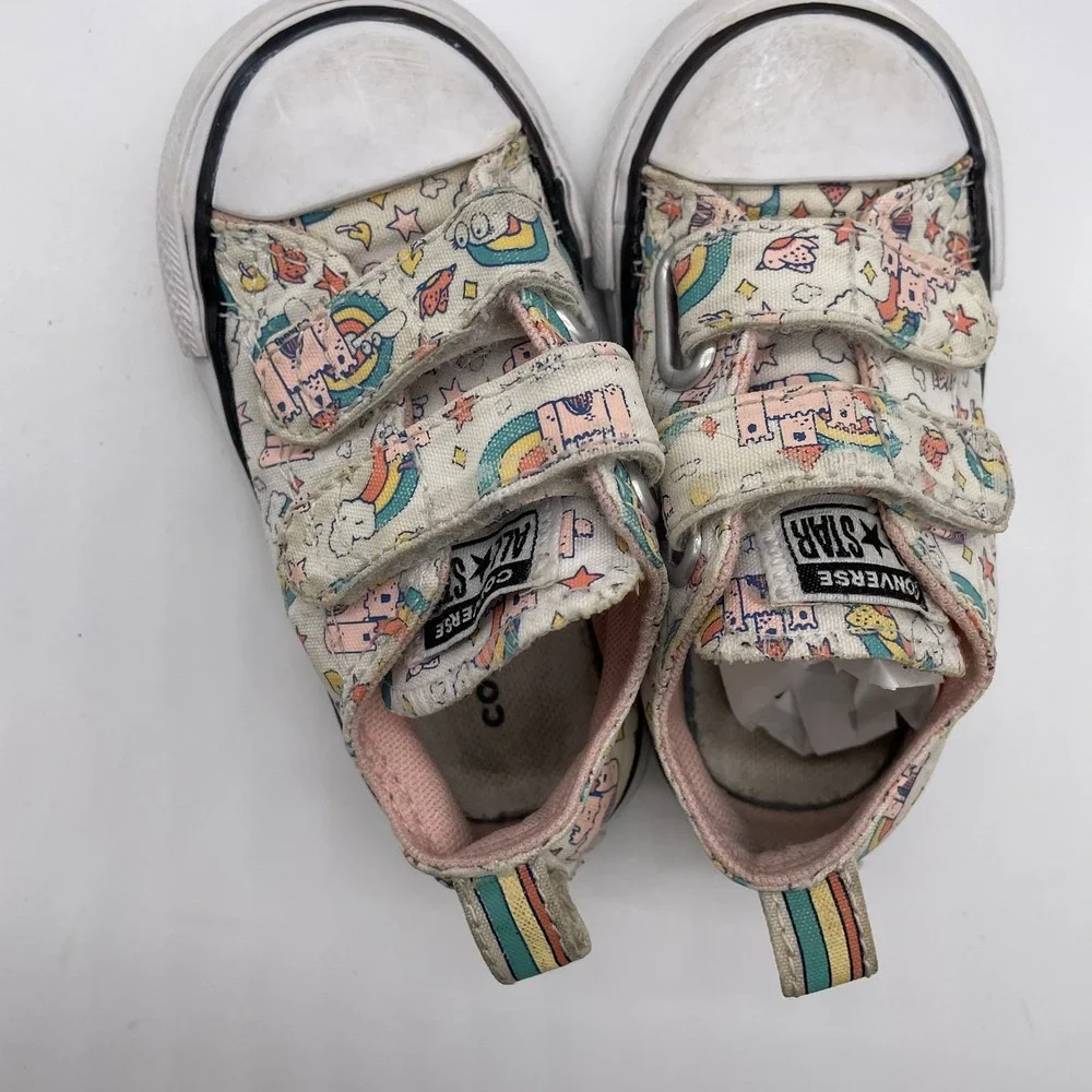 Converse All Star Little Kids Princess Castle Rainbow Shoes‎ Size 5